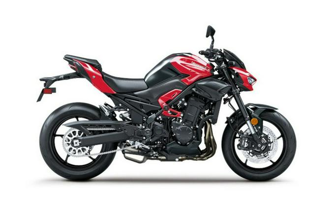 2027 Kawasaki Z900 ABS Candy Persimmon RedMetallic Carbon Gray