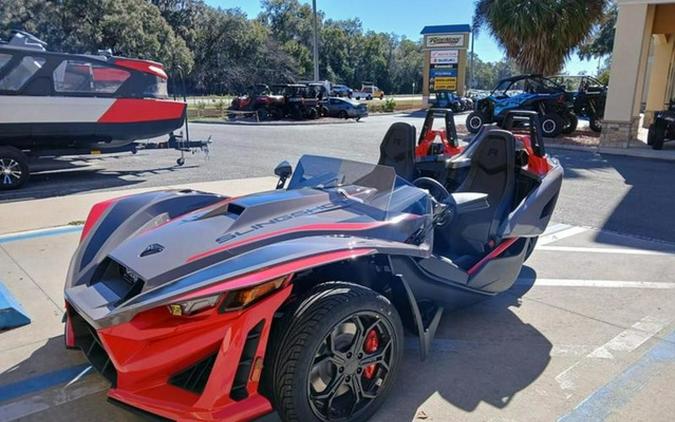 2026 Polaris Slingshot R AutoDrive Radiant Gray with Indy Red Pearl