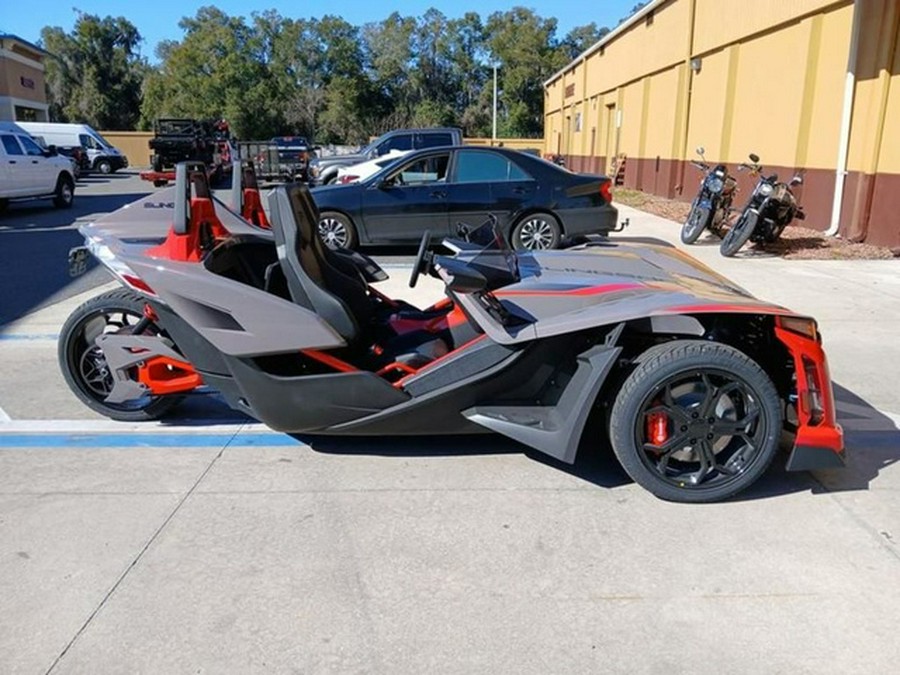 2026 Polaris Slingshot R AutoDrive Radiant Gray with Indy Red Pearl