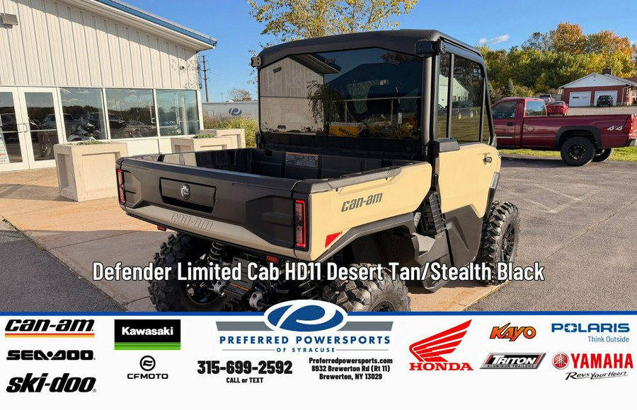 2026 Can-Am Defender Limited Cab HD11 Desert Tan/Stealth Black