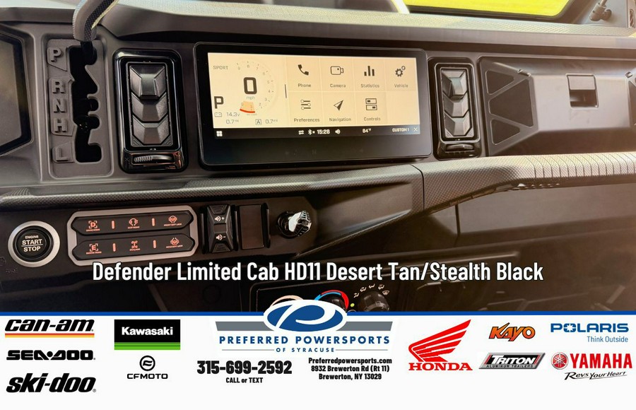 2026 Can-Am Defender Limited Cab HD11 Desert Tan/Stealth Black