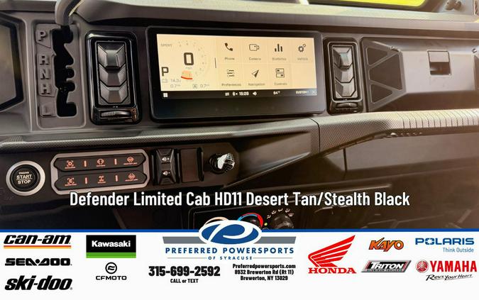 2026 Can-Am Defender Limited Cab HD11 Desert Tan/Stealth Black