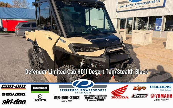 2026 Can-Am Defender Limited Cab HD11 Desert Tan/Stealth Black