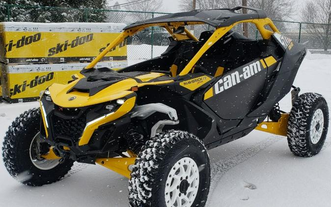 2024 Can-Am® Maverick R X RS with Smart-Shox Carbon Black & Neo Yellow