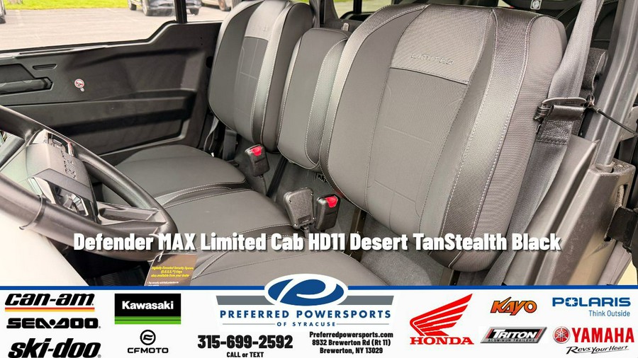 2026 Can-Am Defender MAX Limited Cab HD11 Desert Tan/Stealth Black