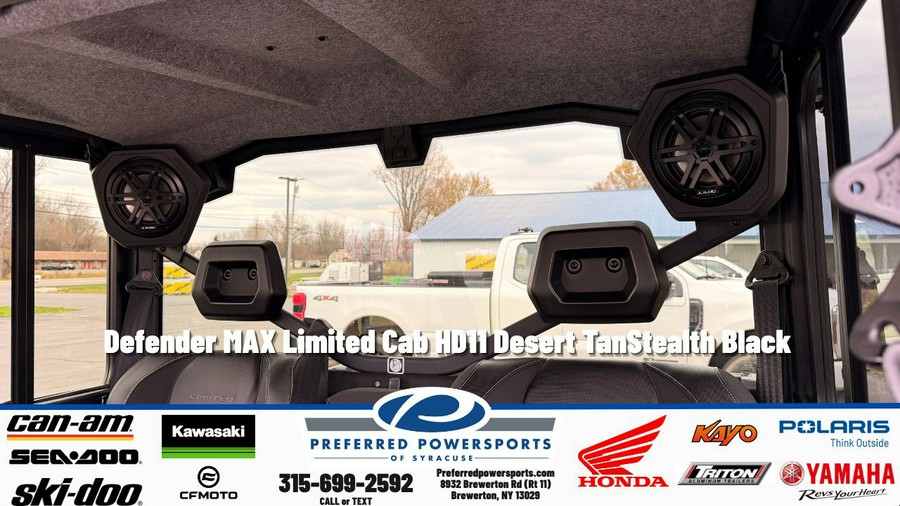 2026 Can-Am Defender MAX Limited Cab HD11 Desert Tan/Stealth Black