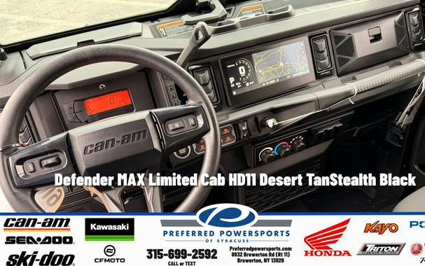 2026 Can-Am Defender MAX Limited Cab HD11 Desert Tan/Stealth Black
