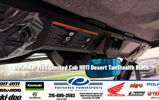 2026 Can-Am Defender MAX Limited Cab HD11 Desert Tan/Stealth Black
