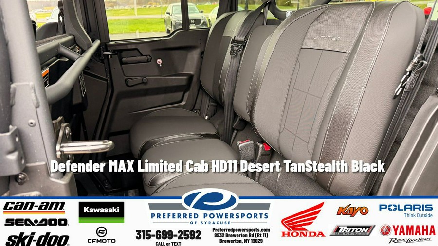 2026 Can-Am Defender MAX Limited Cab HD11 Desert Tan/Stealth Black