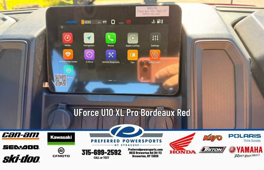 2026 CFMOTO UForce U10 XL Pro Bordeaux Red