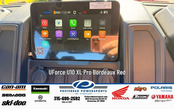 2026 CFMOTO UForce U10 XL Pro Bordeaux Red