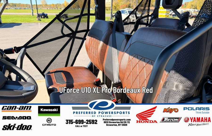 2026 CFMOTO UForce U10 XL Pro Bordeaux Red