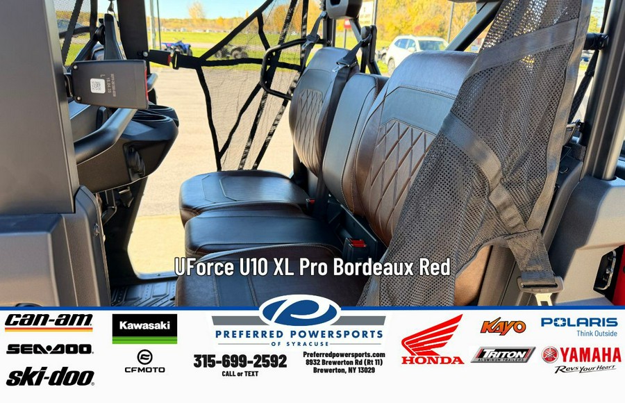 2026 CFMOTO UForce U10 XL Pro Bordeaux Red