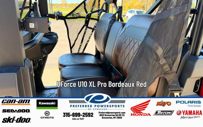 2026 CFMOTO UForce U10 XL Pro Bordeaux Red