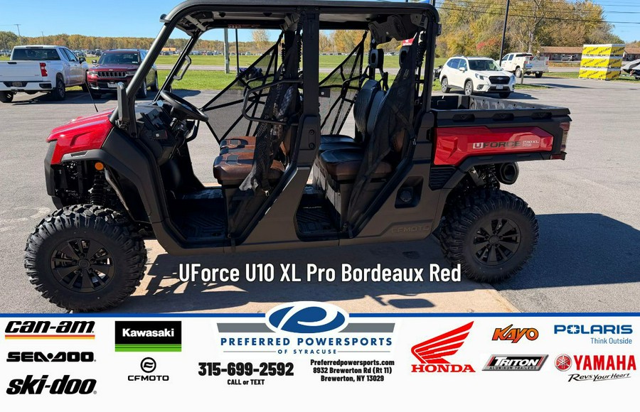 2026 CFMOTO UForce U10 XL Pro Bordeaux Red