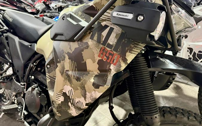 2026 Kawasaki KLR®650 Adventure ABS Cypher Camo Beige