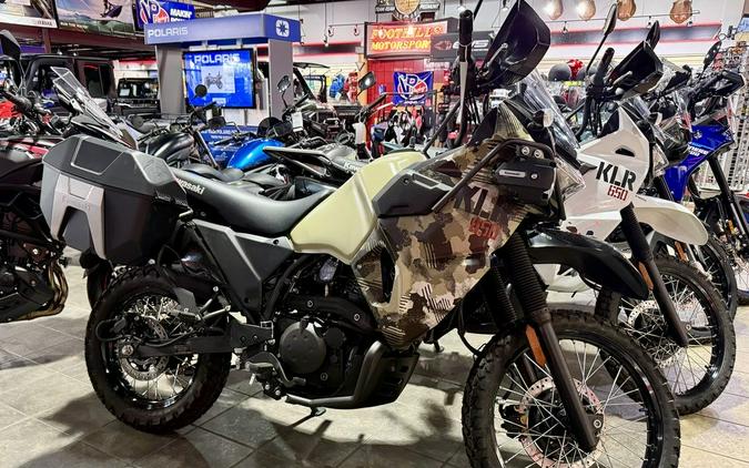 2026 Kawasaki KLR®650 Adventure ABS Cypher Camo Beige