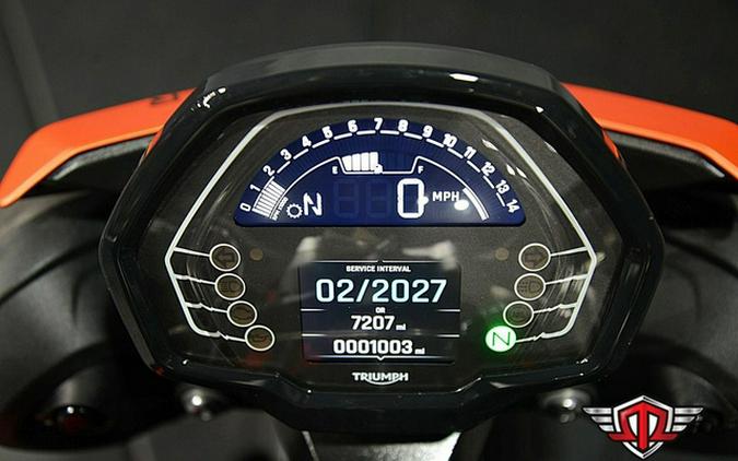 2025 Triumph Street Triple 765 R Matte Baja Orange