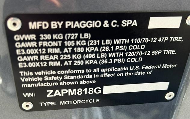 2023 Vespa Primavera 150 Touring