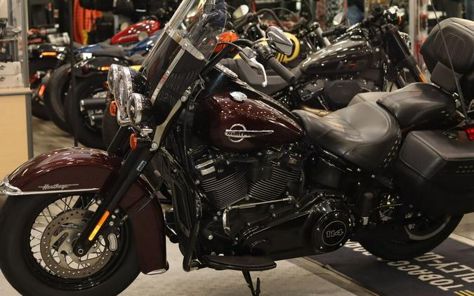Used 2018 Harley-Davidson Heritage Softail Classic 114 FLHCS Motorcycle For Sale In Raleigh, North Carolina