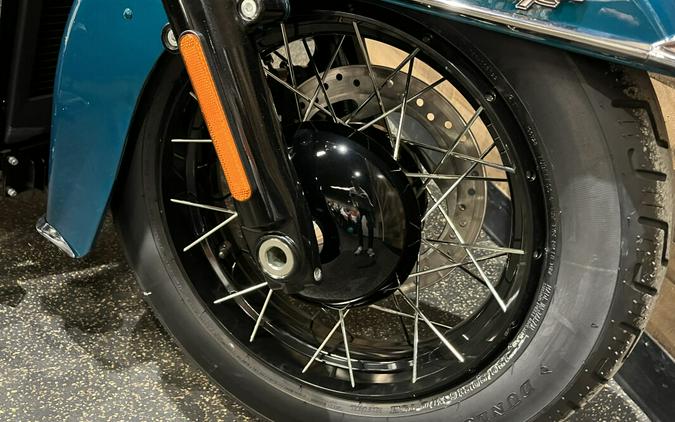 2026 Harley-Davidson® Heritage Classic Teal Thunder / Vivid Black - Black w/Laced Wheels FLHC