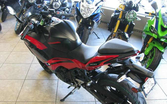 2024 Kawasaki Ninja® 500 ABS Passion Red/Metallic Flat Spark Black