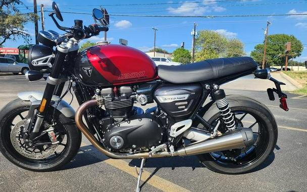 2024 Triumph Speed Twin 1200 Carnival Red/Storm Grey