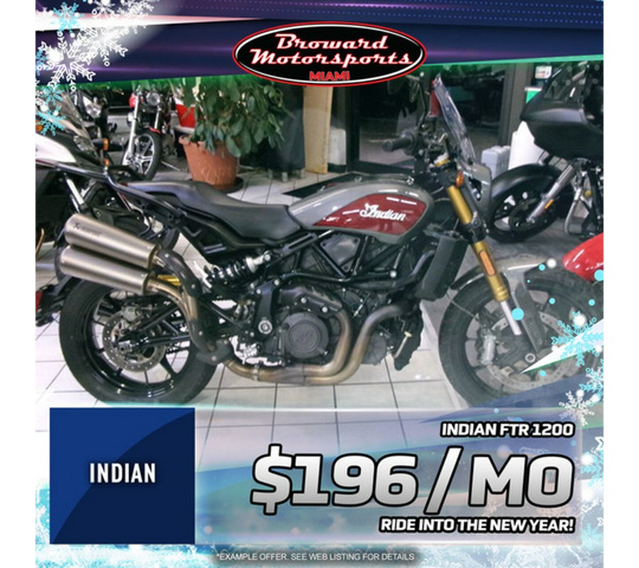 2019 Indian FTR 1200 S Red over Steel Gray