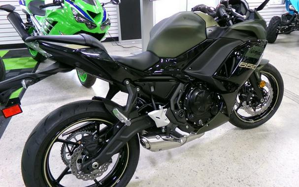 2024 Kawasaki Ninja 650 ABS Metallic Covert Green/Metallic Spar