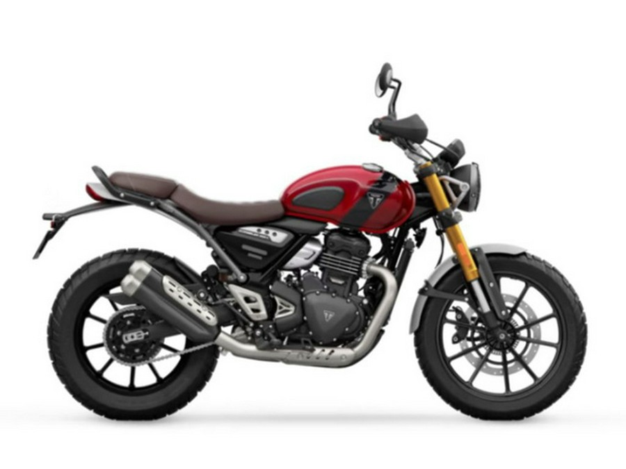 2025 Triumph Scrambler 400 X Carnival Red Phantom Black