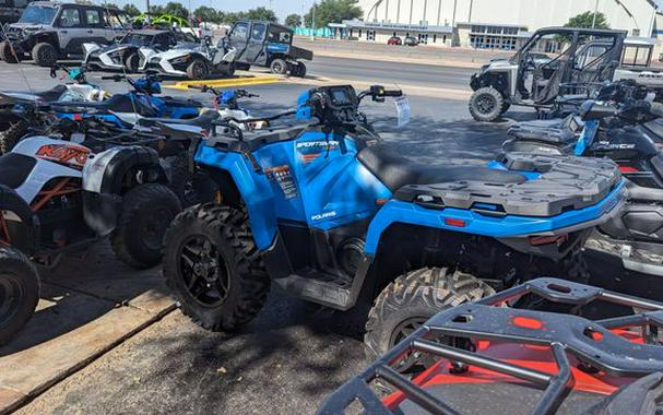 New 2024 POLARIS SPORTSMAN 570 TRAIL ELECTRIC BLUE