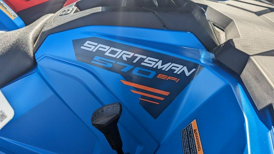 New 2024 POLARIS SPORTSMAN 570 TRAIL ELECTRIC BLUE