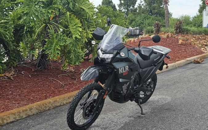 2025 Kawasaki KLR650 Metallic Matte Old School Green ABS