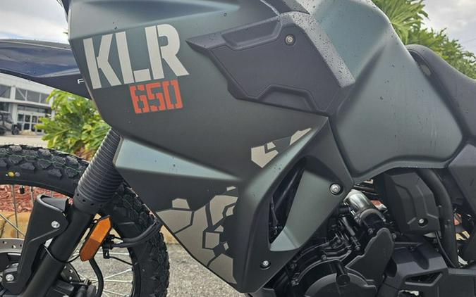 2025 Kawasaki KLR650 Metallic Matte Old School Green ABS