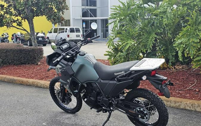 2025 Kawasaki KLR650 Metallic Matte Old School Green ABS