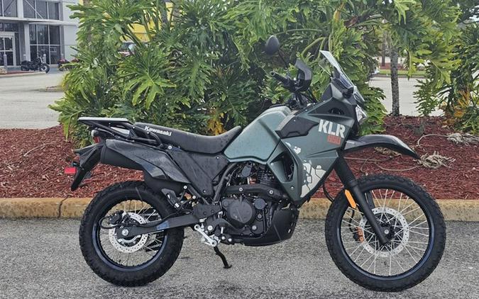 2025 Kawasaki KLR650 Metallic Matte Old School Green ABS