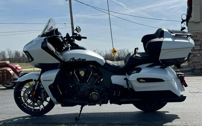 2024 Indian Motorcycle® Pursuit® Dark Horse® w/PowerBand Audio Pkg Icon Ghost White Metallic Smoke