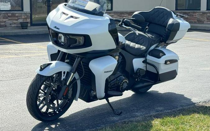 2024 Indian Motorcycle® Pursuit® Dark Horse® w/PowerBand Audio Pkg Icon Ghost White Metallic Smoke