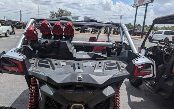 New 2025 CAN-AM MAVERICK MAX XMR 72 TURBO RR HYPER SILVER AND LEGION RED