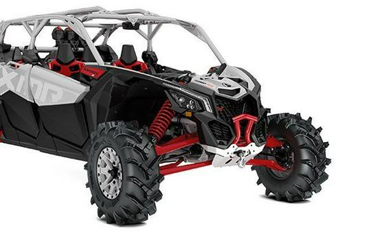 New 2025 CAN-AM MAVERICK MAX XMR 72 TURBO RR HYPER SILVER AND LEGION RED