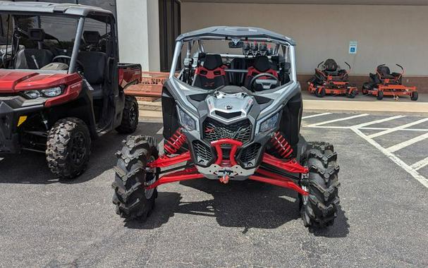 New 2025 CAN-AM MAVERICK MAX XMR 72 TURBO RR HYPER SILVER AND LEGION RED