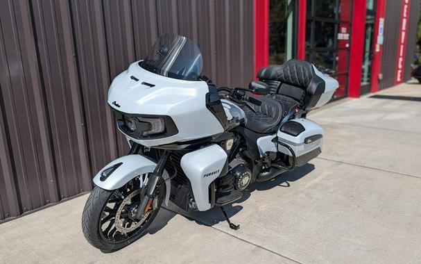 2026 Indian Motorcycle® Pursuit® Dark Horse® 112 w/ PowerBand Audio Ghost White Metallic with Black