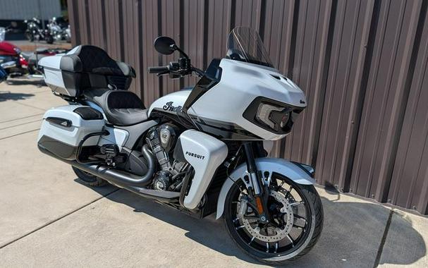 2026 Indian Motorcycle® Pursuit® Dark Horse® 112 w/ PowerBand Audio Ghost White Metallic with Black