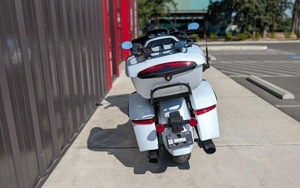 2026 Indian Motorcycle® Pursuit® Dark Horse® 112 w/ PowerBand Audio Ghost White Metallic with Black