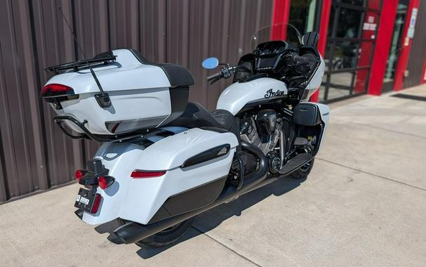 2026 Indian Motorcycle® Pursuit® Dark Horse® 112 w/ PowerBand Audio Ghost White Metallic with Black