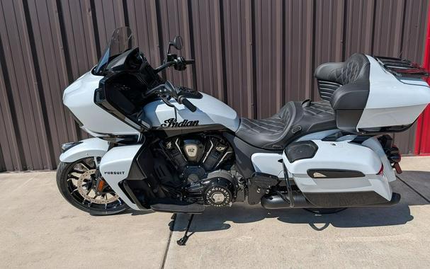 2026 Indian Motorcycle® Pursuit® Dark Horse® 112 w/ PowerBand Audio Ghost White Metallic with Black