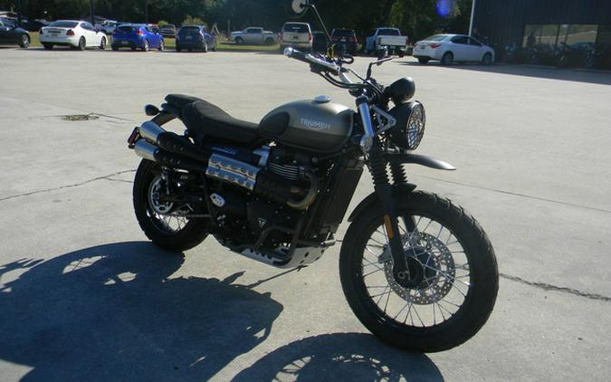 2022 Triumph Street Scrambler Matt Khaki Matt Ironstone