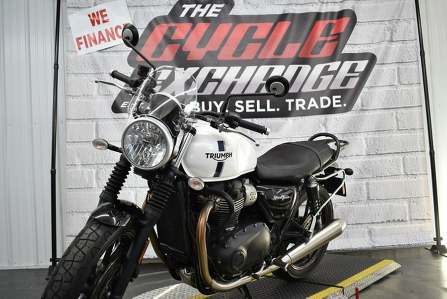 2018 Triumph Street Twin Crystal White