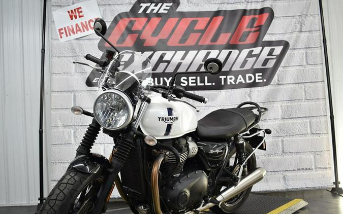 2018 Triumph Street Twin Crystal White