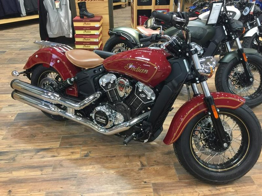 2020 Indian Motorcycle® Scout® 100th Anniversary Indian Red with Gold trim